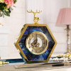 Vintage Desk Clock Metal Antique Style
