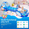 Infantes 3 Pc Ball Pit Kids Tunnel Tent Ocean Blue + Free 50 Balls