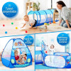 Infantes 3 Pc Ball Pit Kids Tunnel Tent Ocean Blue + Free 50 Balls