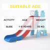 Kids Indoor & Outdoor Slide with Basketball Hoop