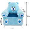 Kids Sweet Plush Couch Sofa Seat Light Blue