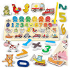 Numbers, Animals and Vehicles Interactive Board with Magnetic Fishing