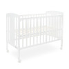 Tinnies White Wooden Baby Cot with Adjustable Side Panel, Wheels & Mosquito Net (0–4 Years, Up to 18 kg)
