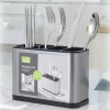 Stainless - Steel Cutlery Holder With Drain Rack