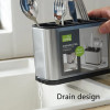 Stainless - Steel Cutlery Holder With Drain Rack