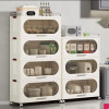Multi-functional and Foldable Plastic Storage Cabinet Rack for Kitchens, Living Rooms, and Bedrooms