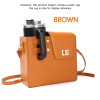 Leather Crossbody Bag   with Cup Holder / Tumbler Compartment