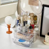 Transparent desk makeup organizer