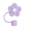 Silicone Flower Straw Cap Pack Of 2