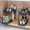 2 Tier Under Sink Organizer Sliding Cabinet Basket
