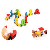 Wooden Digital Model Train 0 - 9 Number Blocks Train