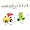 Wooden Digital Model Train 0 - 9 Number Blocks Train