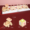 Wooden Train Building Blocks Set Wooden Stacking Alphabet Blocks Push and Pull Train