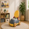 Kids Training Potty Seat With Backrest And Handle - Grey
