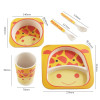 Bamboo Fiber 5 Pcs Tableware Set Giraffe