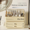 Exquisite Cosmetic Organizer with Dual Shelves and Brushes Holder