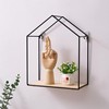 Hut Style Wall Shelf - Single Wooden Layer Style