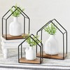 Hut Style Wall Shelf - Single Wooden Layer Style
