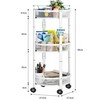 Three-Tier Foldable Kitchen Trolley