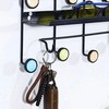 Nordic Style Wall Shelf With Hooks - Rectangle