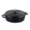 Korkmaz Casta Grill Low Casserole 26x7 Black