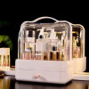 Acrylic Double Door Cosmetic Organizer with Drawers
