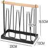 Premium Glass Stand with Wooden Handle without Tray by Metallics Home
