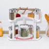 2 Tier Adjustable Rotating Spice Rack Countertop Organizer
