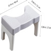 Adult Toilet Step Stool with Non-Slip Footrest - Comfortable Bathroom Accessory, Durable Plastic