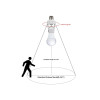 PIR Motion Sensor LED Bulb Holder , Auto On/Off Light Control Sensor