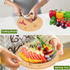 Bamboo Fiber Large Salad Bowl Set with Cutlery and Sealing Lid, Salad Serving Bowl with Utensils