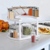 2 Tier Adjustable Rotating Spice Rack Countertop Organizer