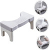 Adult Toilet Step Stool with Non-Slip Footrest - Comfortable Bathroom Accessory, Durable Plastic