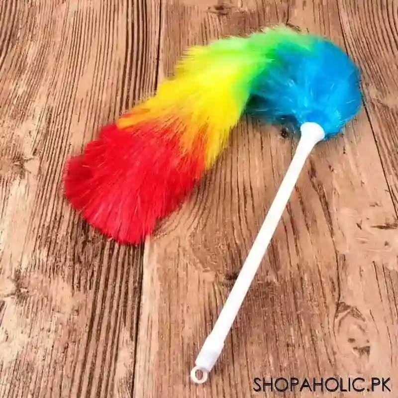 Soft Colourful Cleaning Duster with Plastic Handle