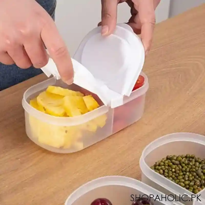 Splash Dual Slot Compartment Food Storage Box Container with Lids