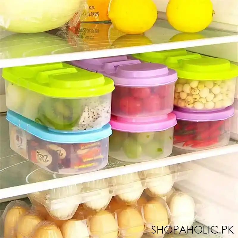 Splash Dual Slot Compartment Food Storage Box Container with Lids