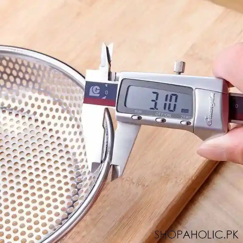 Stainless Steel Strainer Colander with Wooden Handle