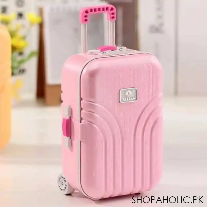 Suitcase Shaped Musical Ballerina Jewelry Storage Box with Mirror for Women