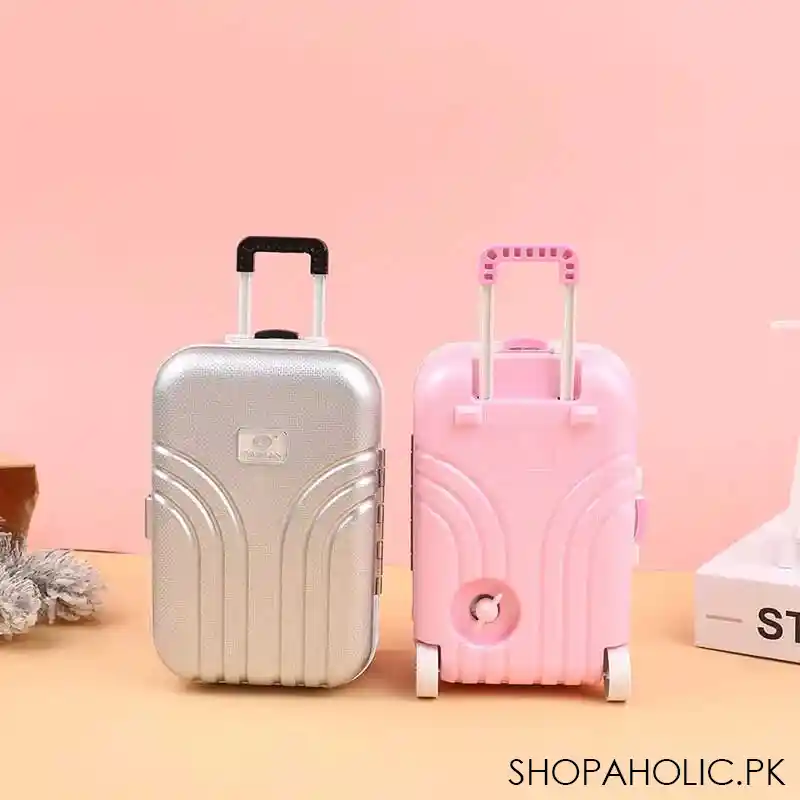 Suitcase Shaped Musical Ballerina Jewelry Storage Box with Mirror for Women