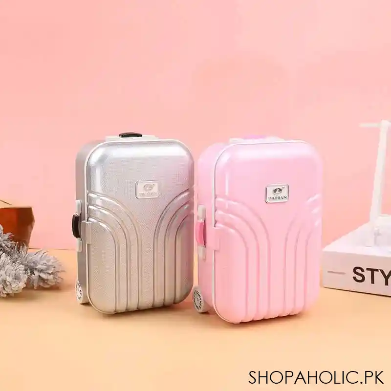 Suitcase Shaped Musical Ballerina Jewelry Storage Box with Mirror for Women