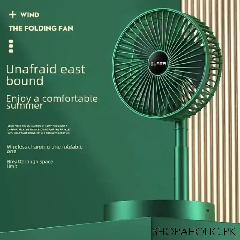 Telescopic Folding Rechargeable Desk Fan – Portable Adjustable Mini Table Fan