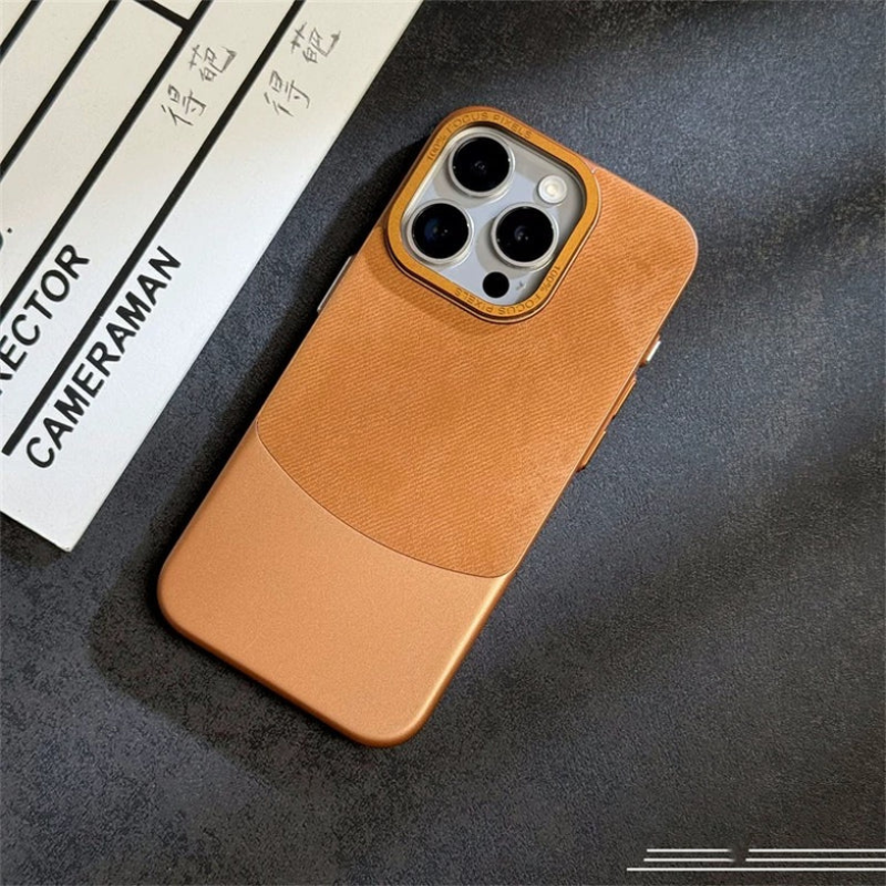 Premium Two Tone Colour Velvet Touch Denim Case