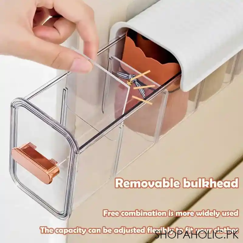 Wall Hanging Transparent Undergarments Storage Box Organizer