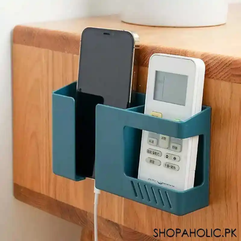 Wall Mounted Double Lattice Remote Control & Mobile Phone Holder