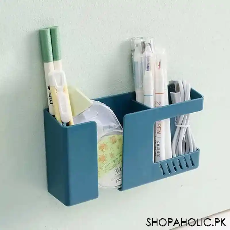 Wall Mounted Double Lattice Remote Control & Mobile Phone Holder