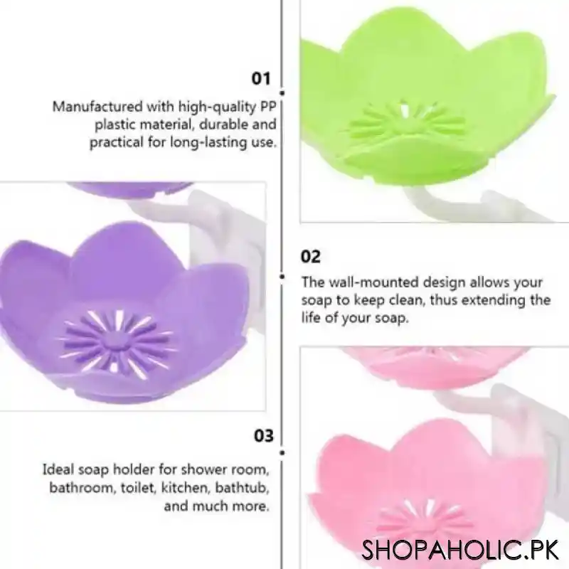 Wall Mounted Double Layer Lotus Flower Shaped Soap Holder