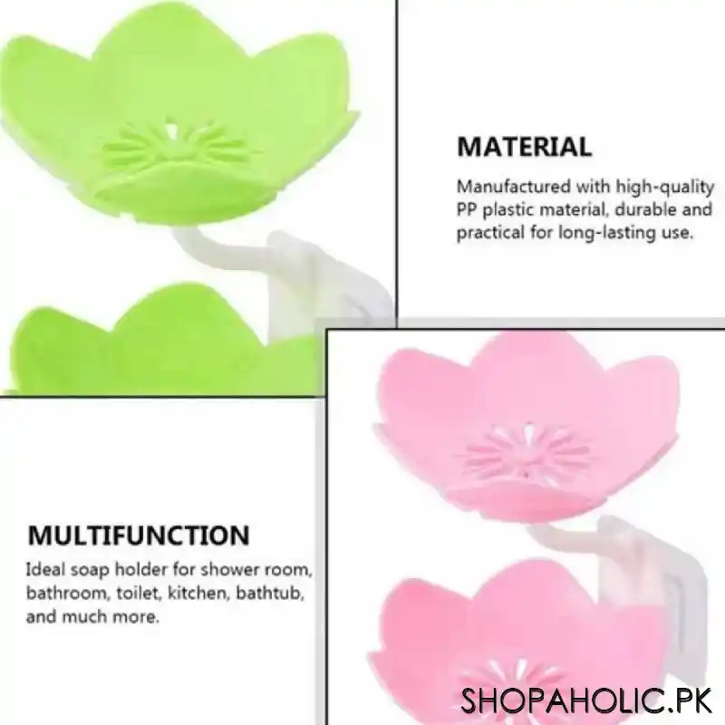 Wall Mounted Double Layer Lotus Flower Shaped Soap Holder