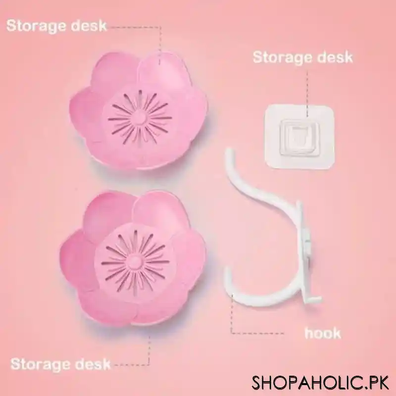 Wall Mounted Double Layer Lotus Flower Shaped Soap Holder