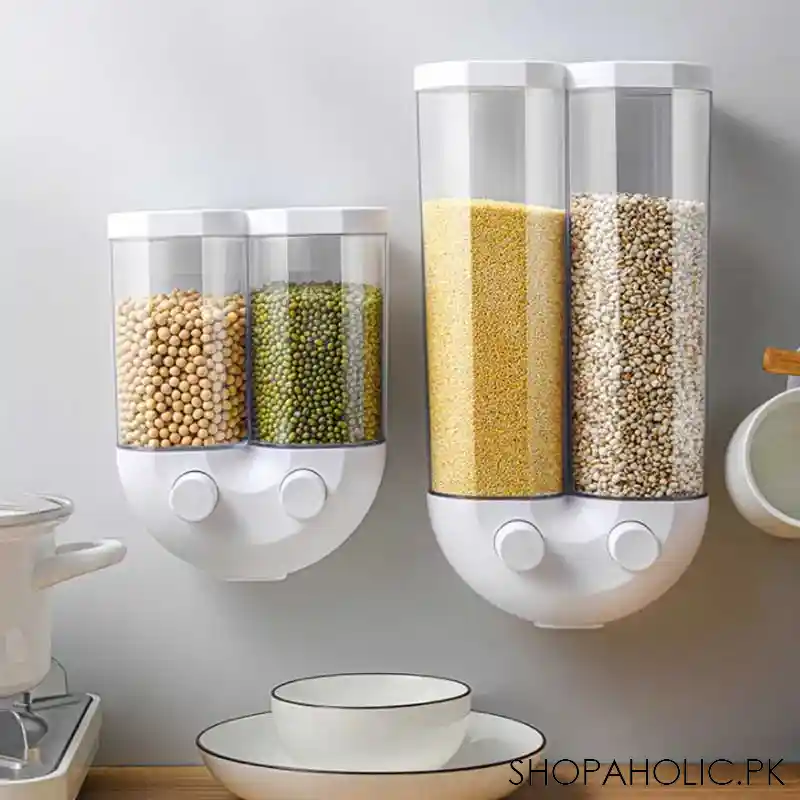 Wall-Mounted Double Sided U-Shape Cereal and Pulses Dispenser