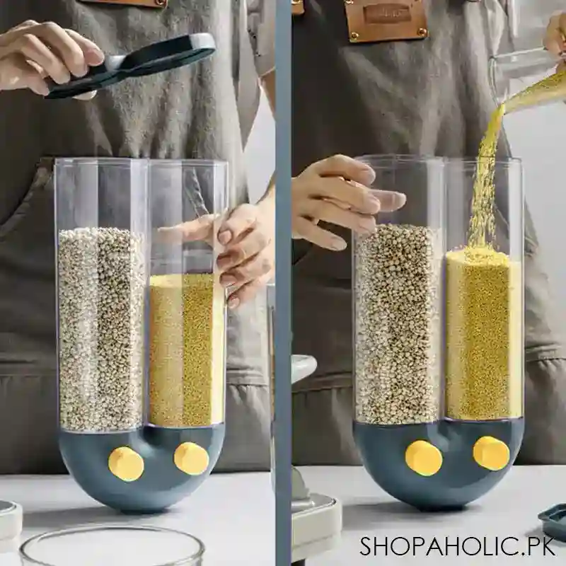 Wall-Mounted Double Sided U-Shape Cereal and Pulses Dispenser